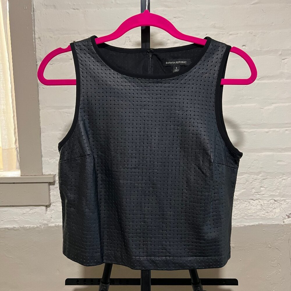 Faux Leather Top